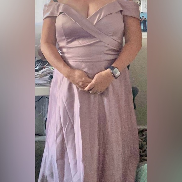 Morilee formal/gown Desert Rose color, beautiful sz 20 full length WITH POCKETS! - Picture 8 of 8